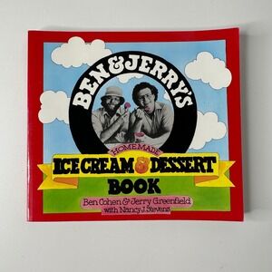 Ben & Jerrys Homemade Ice Cream Dessert Book Paperback Recipes Retro 80s